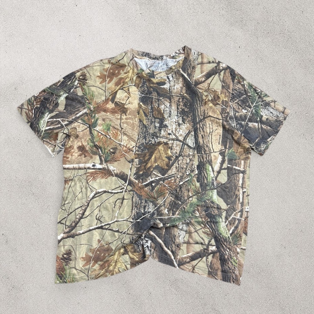 Realtree AP Camo T-Shirt Mens XL Short Sleeve Hunting Fishing All Over Print Tee